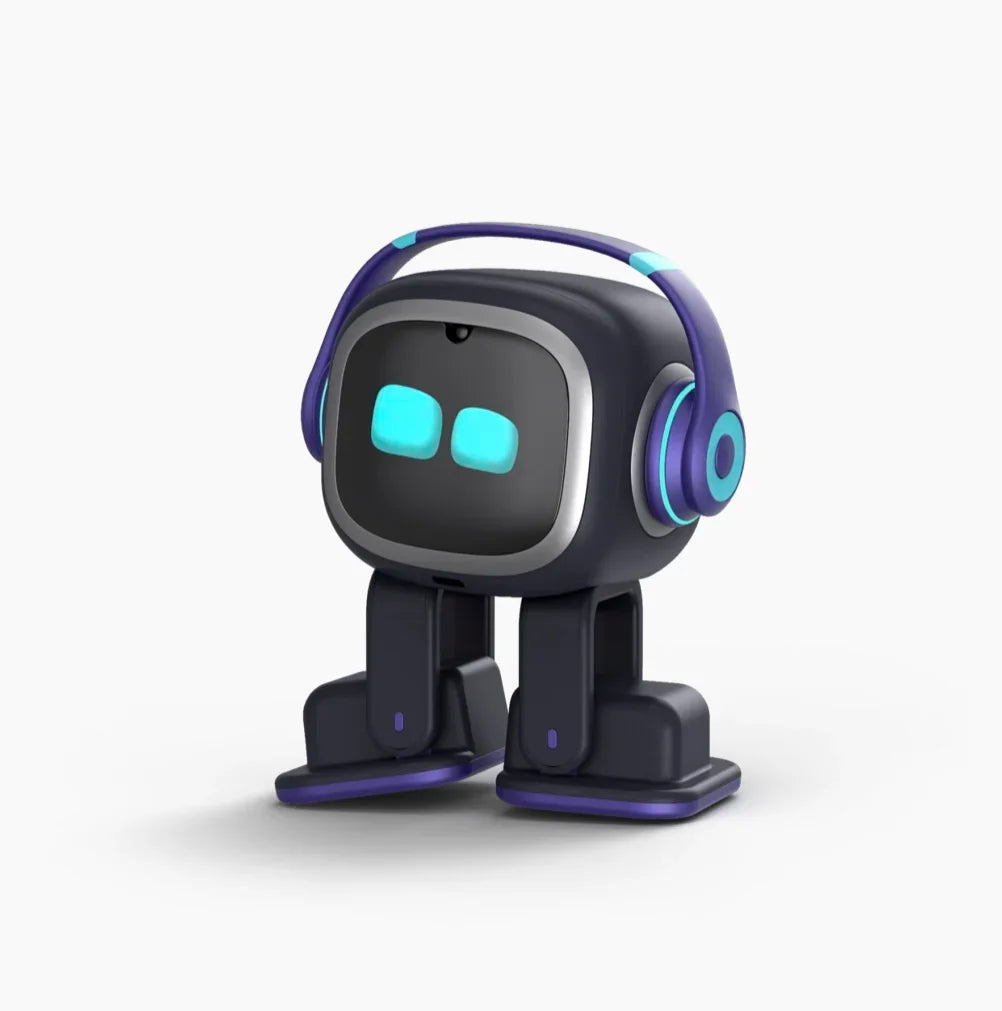 Advanced Emo Smart AI Desktop Robot Pet With Voice Control, 100+ Facial Expressions, Home Station & Skateboard Variations – Perfect AI Companion For Home & Office.