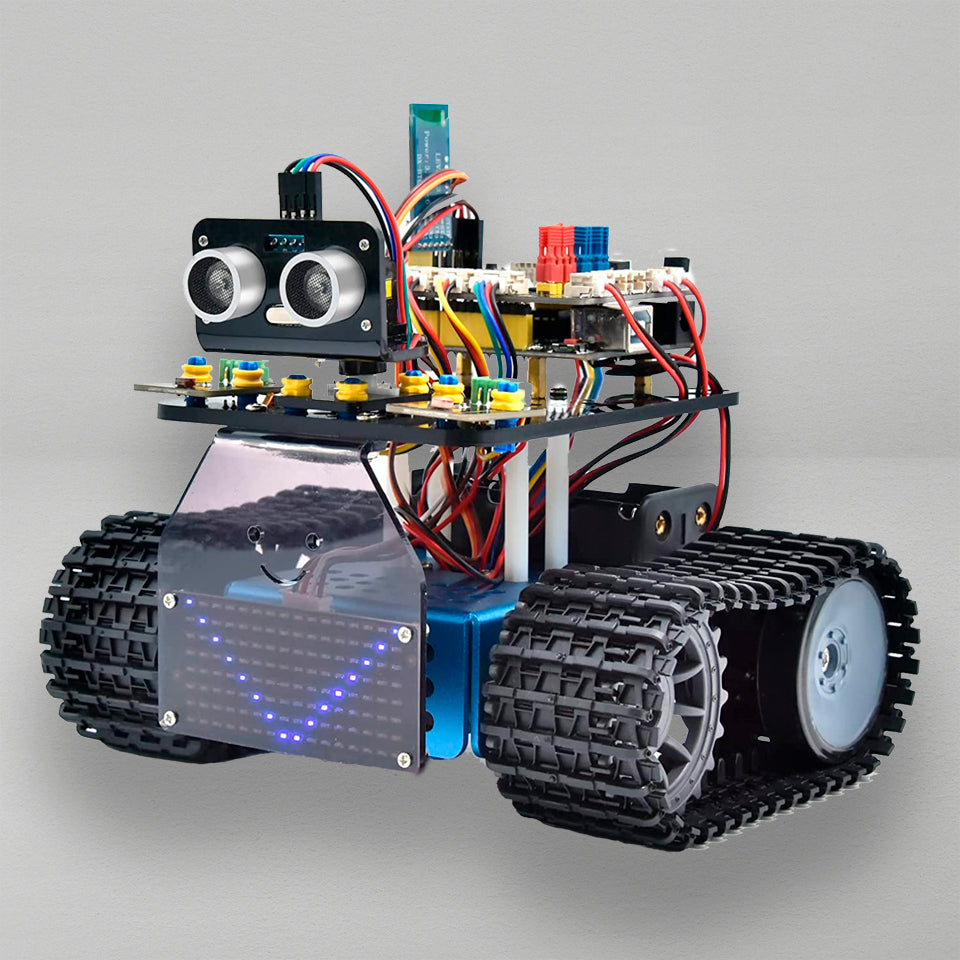 Mini Caterpillar Tank Robot V3 With Programmable LED Panel KS0555 Segmic