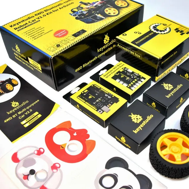 4WD BT Multi-purpose Smart Car DIY Kit V2.0 Compatible With Arduino