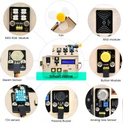 IOT Smart Home DIY Kit with Sensors based on ESP32 Control KS5009