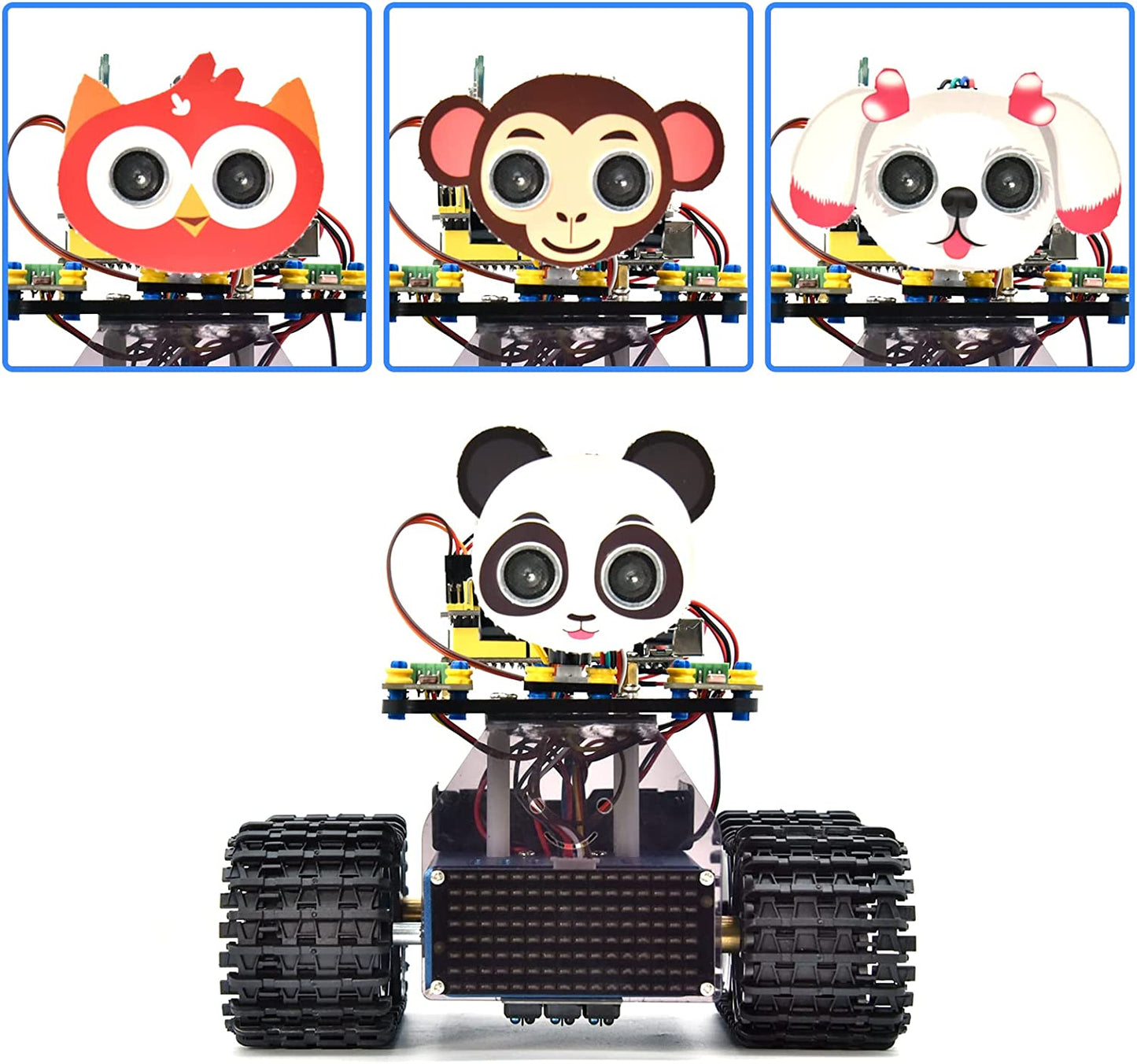 Mini Caterpillar Tank Robot V3 With Programmable LED Panel KS0555