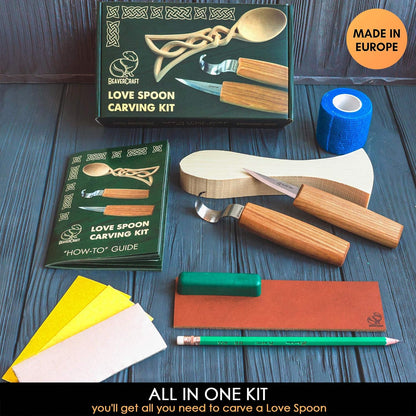 Wood Carving Kit for Beginners -  Set DIY04 Spoon Carving Kit