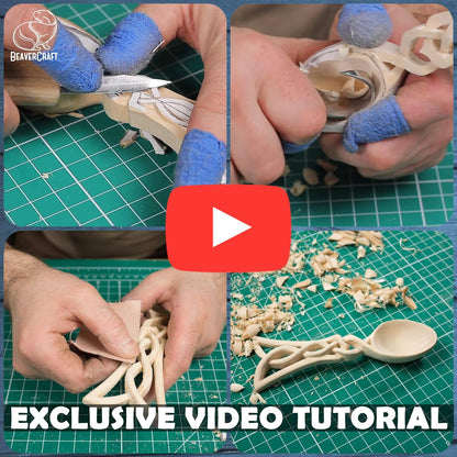 Wood Carving Kit for Beginners -  Set DIY04 Spoon Carving Kit