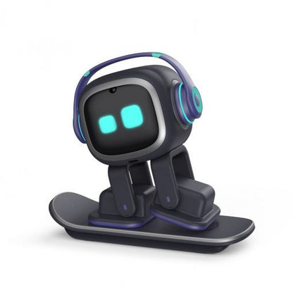 Advanced Emo Smart AI Desktop Robot Pet With Voice Control, 100+ Facial Expressions, Home Station & Skateboard Variations – Perfect AI Companion For Home & Office.