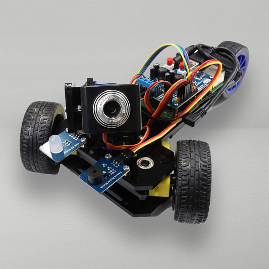 Three-Wheeled Smart Car DIY Kit Compatible with Raspberry Pi FNK0021