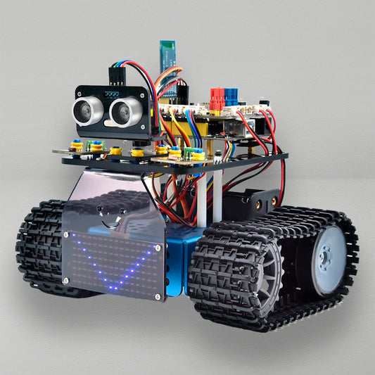 Mini Caterpillar Tank Robot V3 With Programmable LED Panel KS0555
