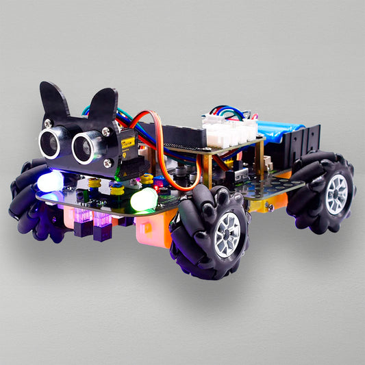 مجموعة سيارة روبوتية Micro:bit V2 4WD Mecanum (بدون بطارية)
