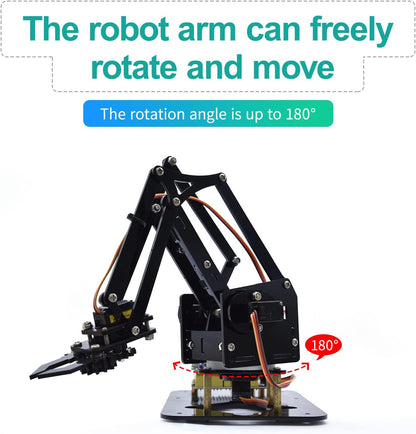 4DOF Robot Arm DIY Kit for Arduino with HC-06 Bluetooth Module
