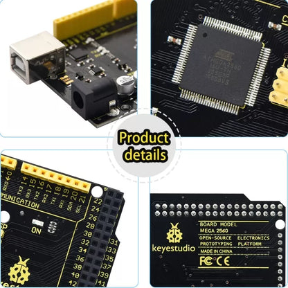 لوحة تطوير MEGA 2560 R3 مع شريحة USB التسلسلية CP2102