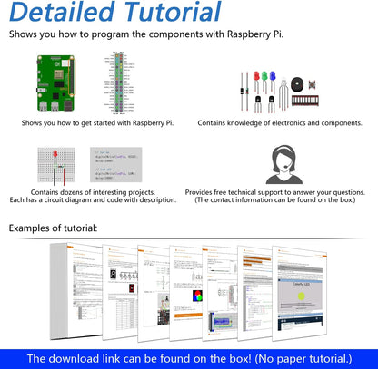 Ultrasonic Starter Kit for Raspberry Pi With Sample Project Codes FNK0024