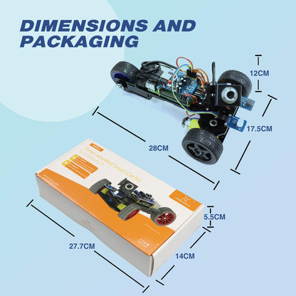Three-Wheeled Smart Car DIY Kit Compatible with Raspberry Pi FNK0021