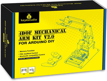 4 DOF Mechanical Robot Arm DIY Kit V2.0 (Bluetooth Compatible)