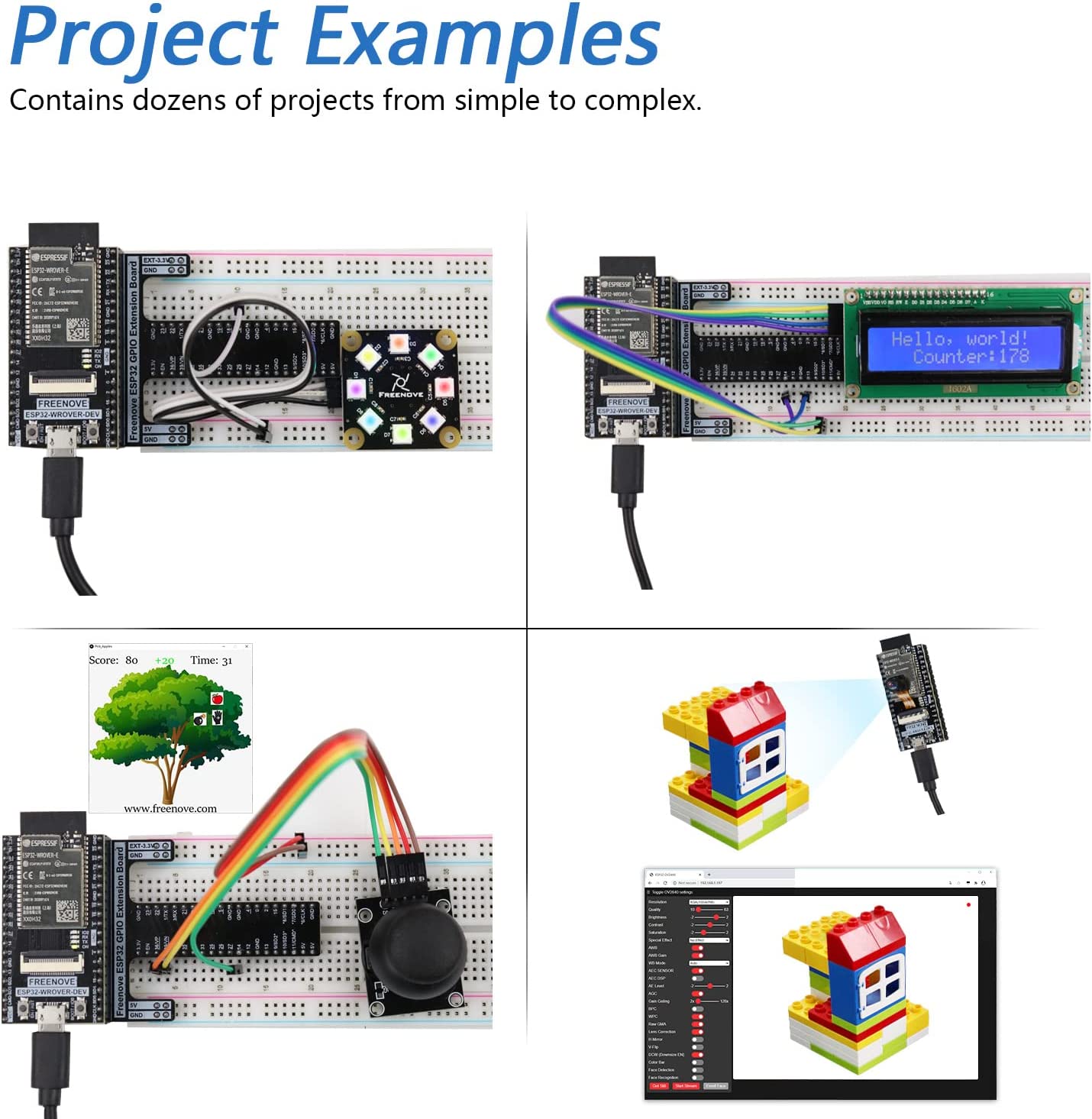 مجموعة البدء المثالية لـ ESP32-WROVER المتوافقة مع Arduino IDE