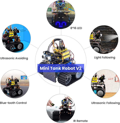 Mini Tank Robot Upgrade V2 with Bluetooth App for IOS and Android KS0428